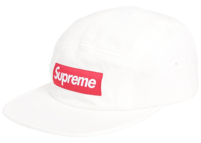 Supreme Washed Chino Twill Camp Cap White