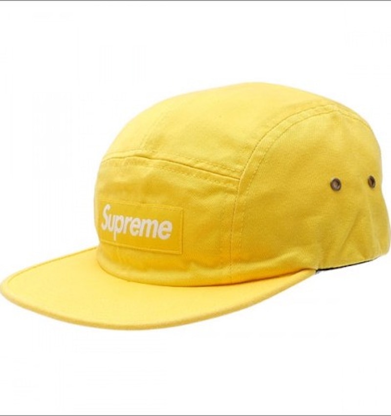 Supreme Washed Chino Twill Camp Cap Yellow - FW16 - US