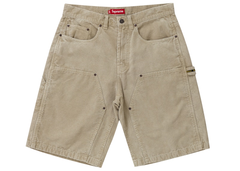 Supreme Washed Corduroy Double Knee Painter Short Tan Men's - SS24 