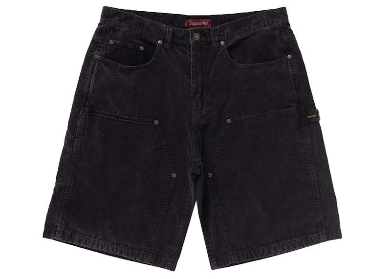 Supreme Washed Corduroy Double Knee Painter Short Black