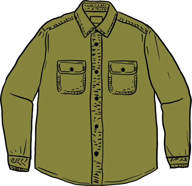 Supreme Washed Corduroy Shirt Green Herren - SS21 – DE