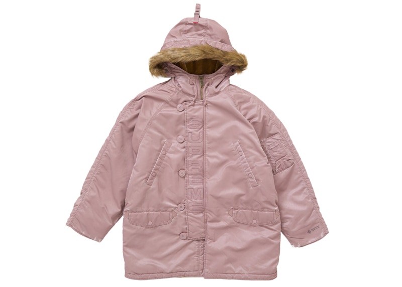 Supreme Washed Flight Satin N 3B Parka Dusty Pink Men's - FW24 - US