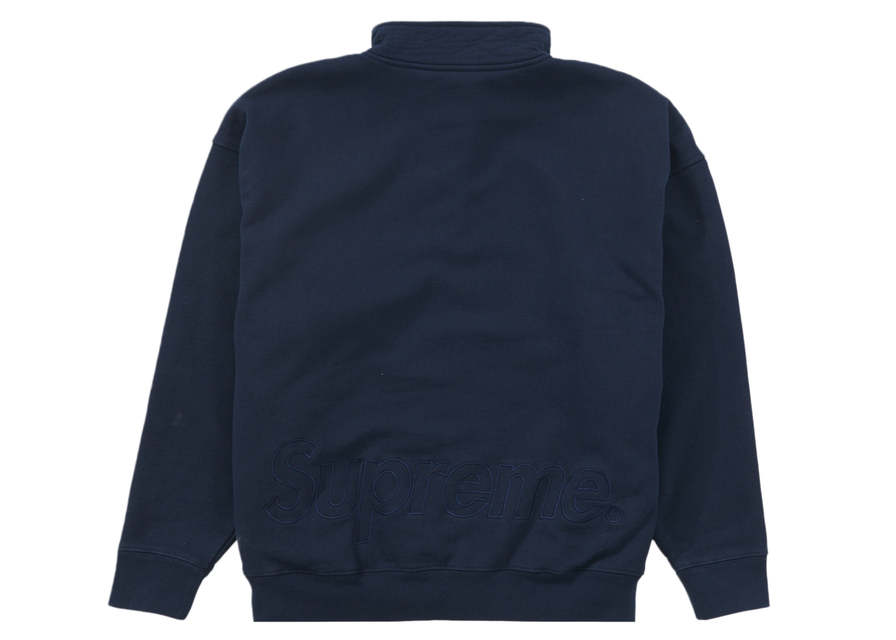 Supreme Washed Half Zip Pullover Navy