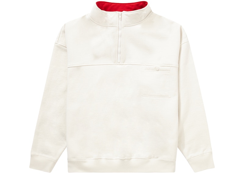 Supreme Washed Half Zip Pullover Stone Men's - FW22 - US