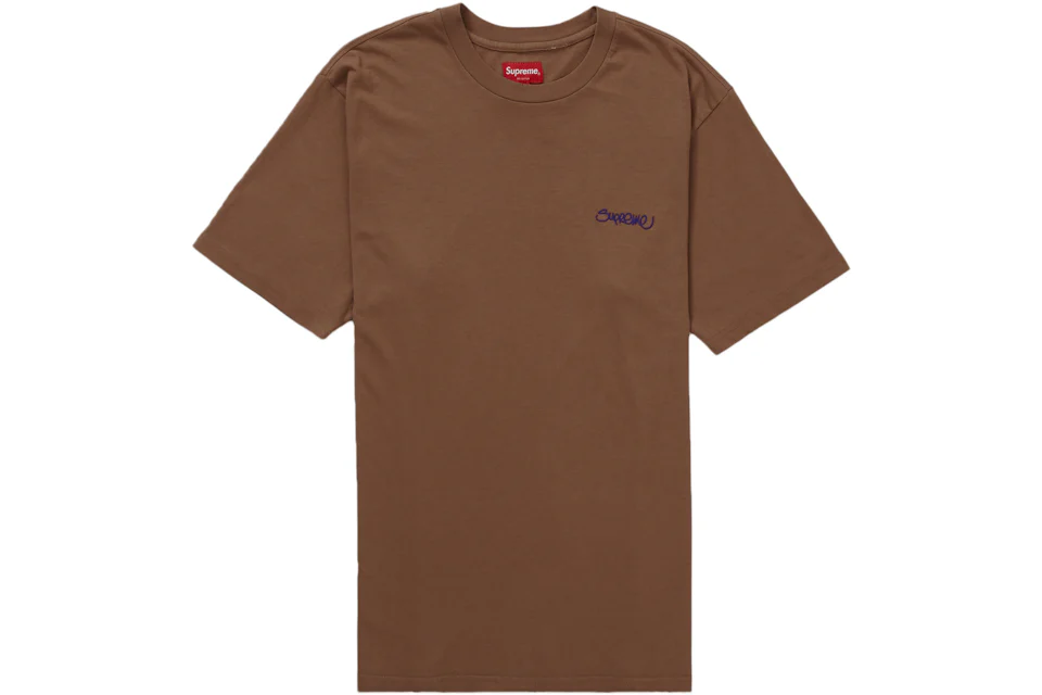 Supreme Washed Handstyle S/S Top Brown
