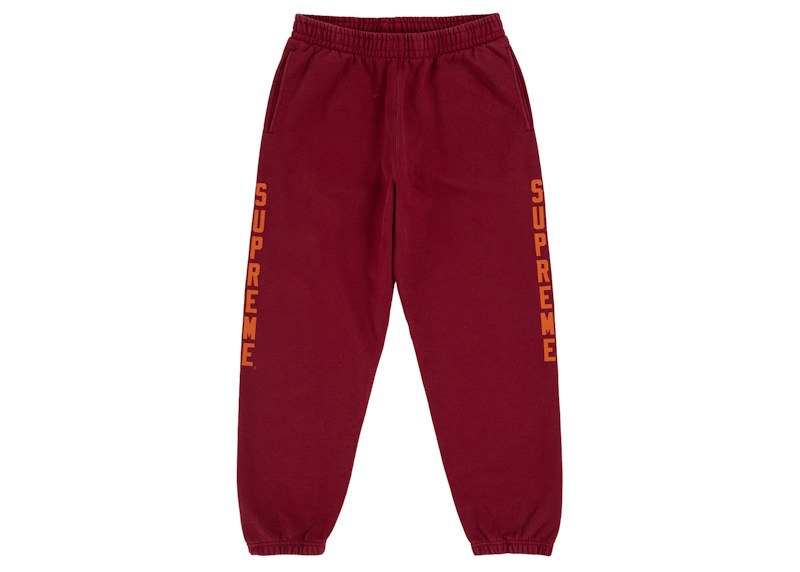 Pantaloni sportivi Supreme Washed Logo Cardinal