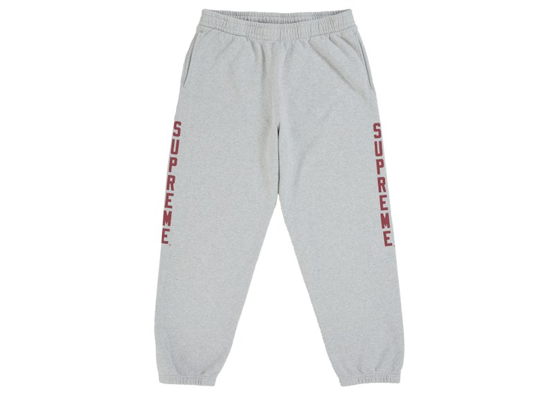 Pantaloni sportivi Supreme Washed Logo grigio melange