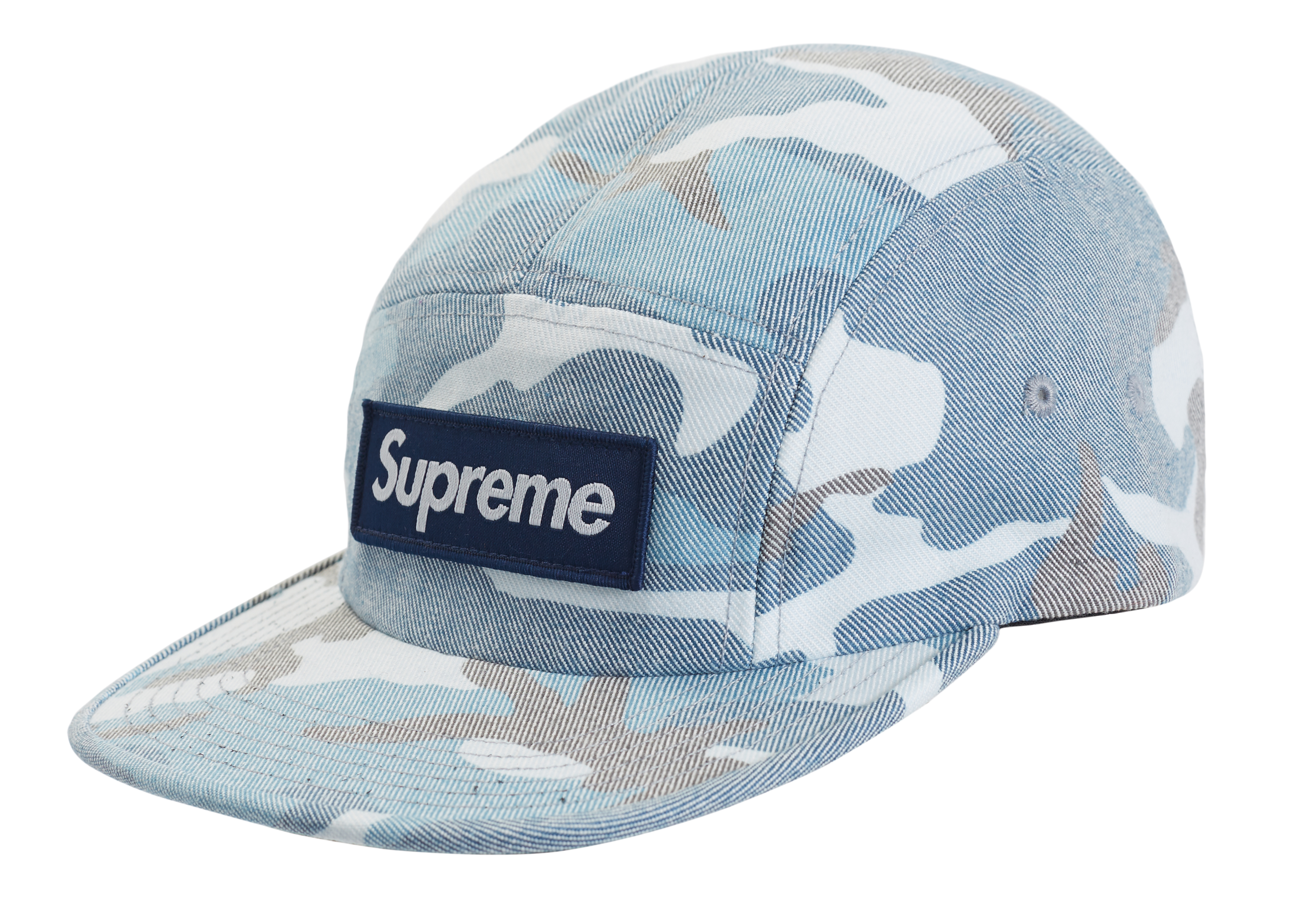 Supreme Washed Out Camo Camp Cap Blue Camo - SS19 - US