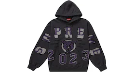 Supreme Washed Panther Hooded Sweatshirt Washed Black
