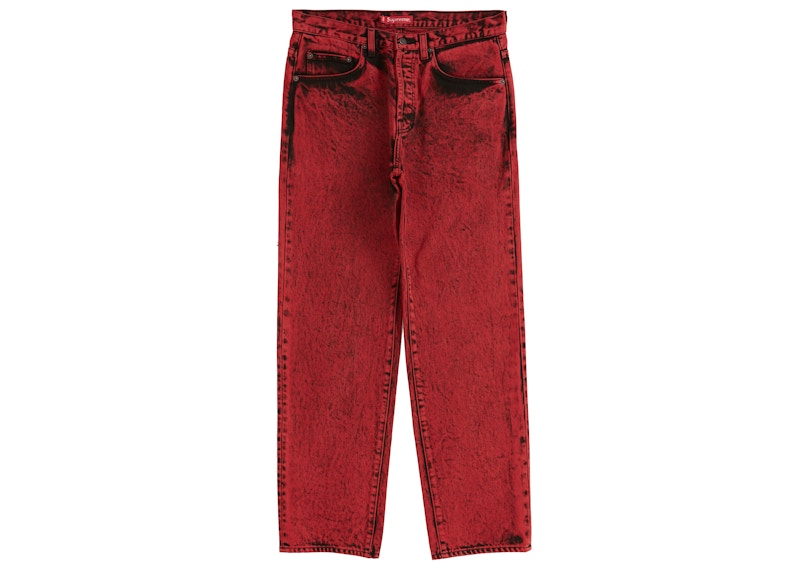 Supreme Washed Regular Jean Red