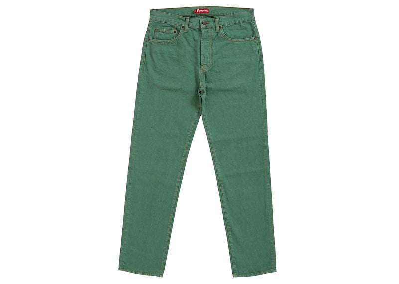 Supreme Washed Regular Jean (SS19) Washed Green - SS19 Men's - US