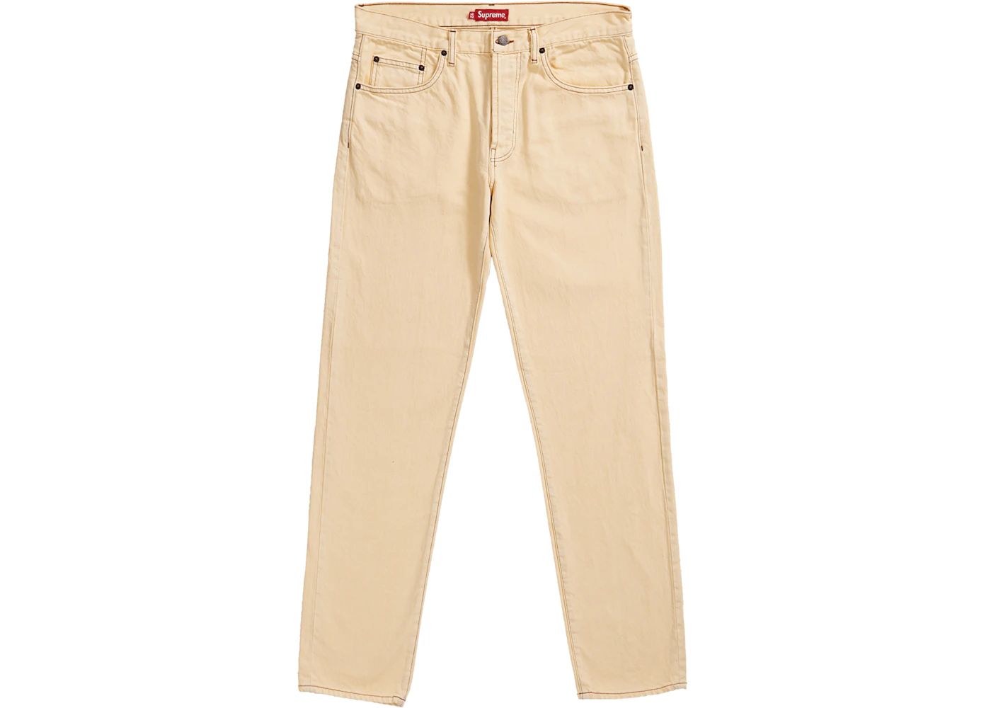 Supreme Washed Regular Jean (SS19) Washed Pale Yellow Men's - SS19 - US