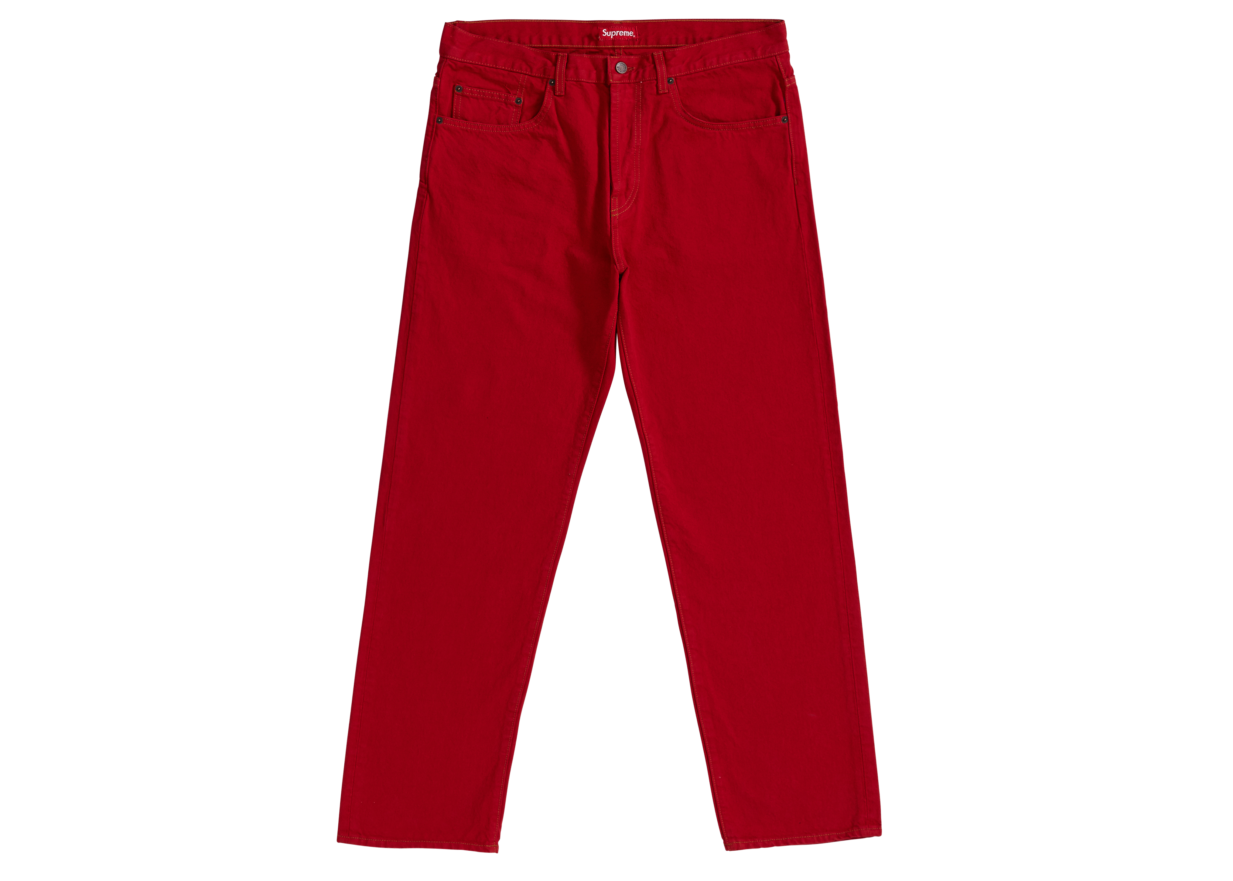 Supreme Washed Regular Jean (SS19) Washed Red - SS19 - US