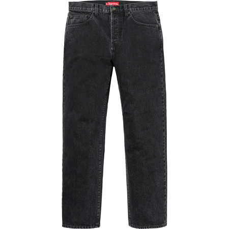 supreme regular jeans 32 washed Black