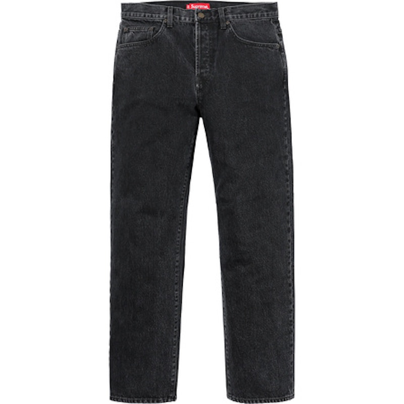 supreme washed regular jean denim