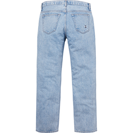 Supreme Washed Regular Jeans Blue Men's - SS18 - US