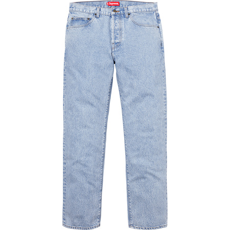Supreme Washed Regular Jeans Blue Men's - SS18 - US