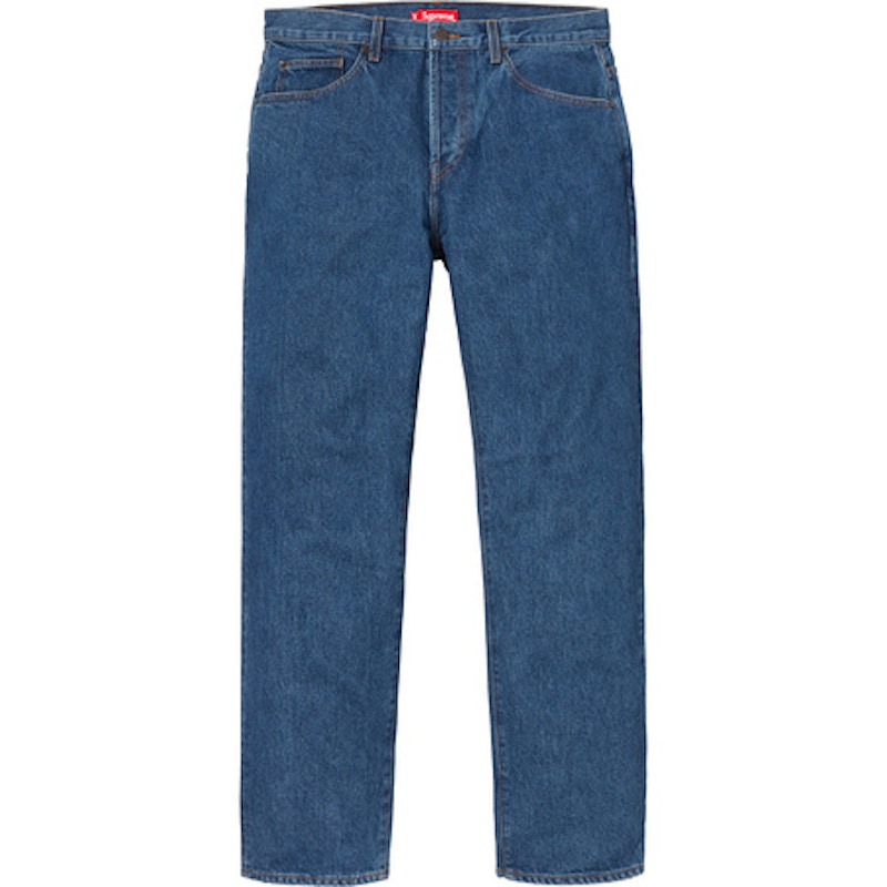 Supreme Washed Regular Jeans (FW18) Denim Men's - FW18 - US