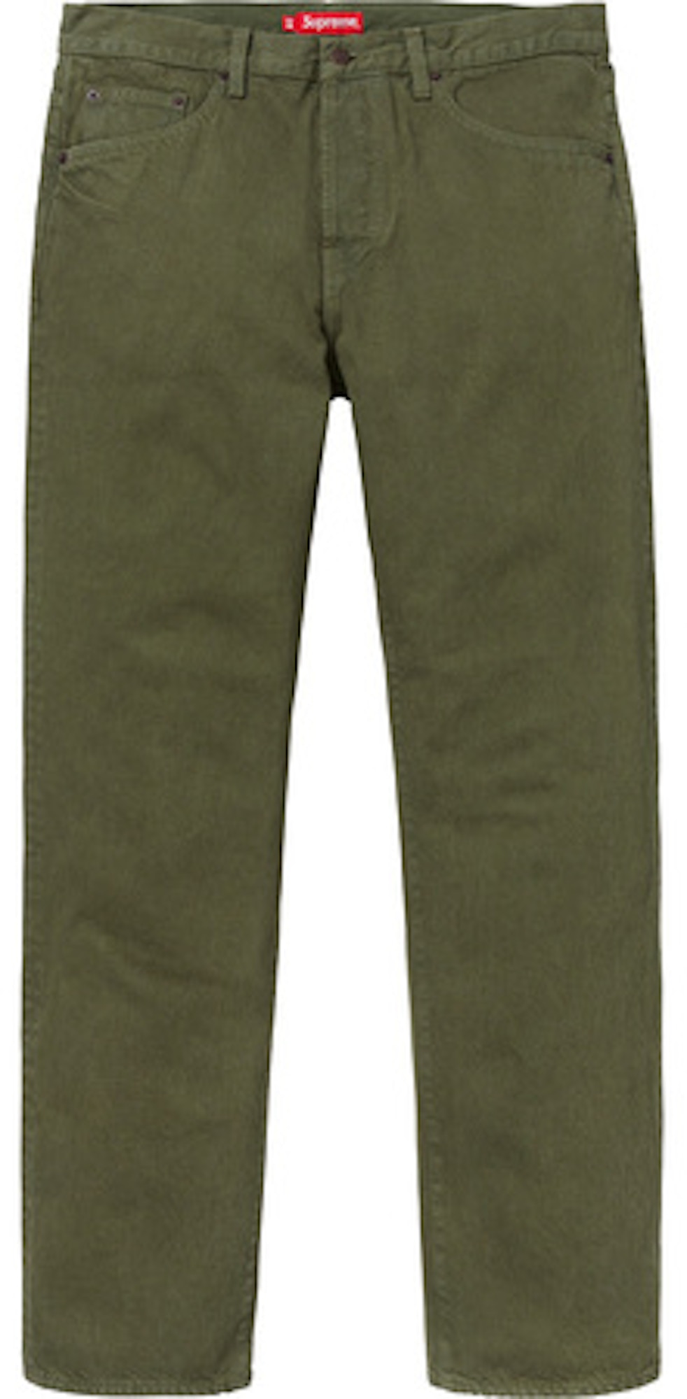 Supreme Washed Regular Jeans (FW18) Olive - FW18