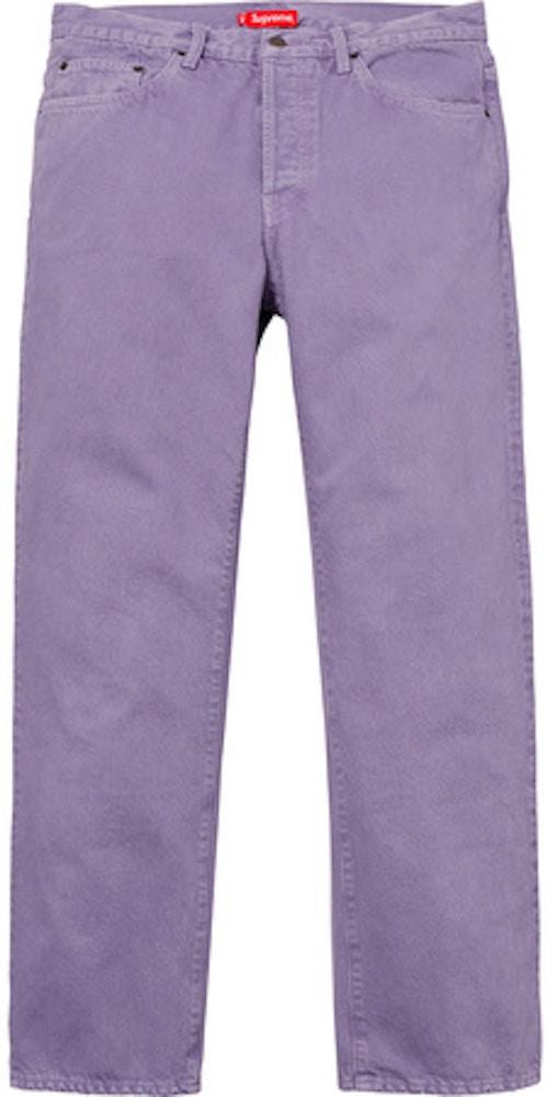 Supreme Washed Regular Jeans Light Purple - SS18