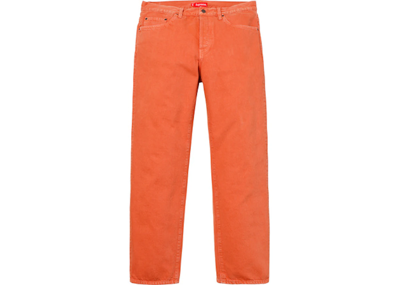 Supreme Washed Regular Jeans Orange Men's - SS18 - US