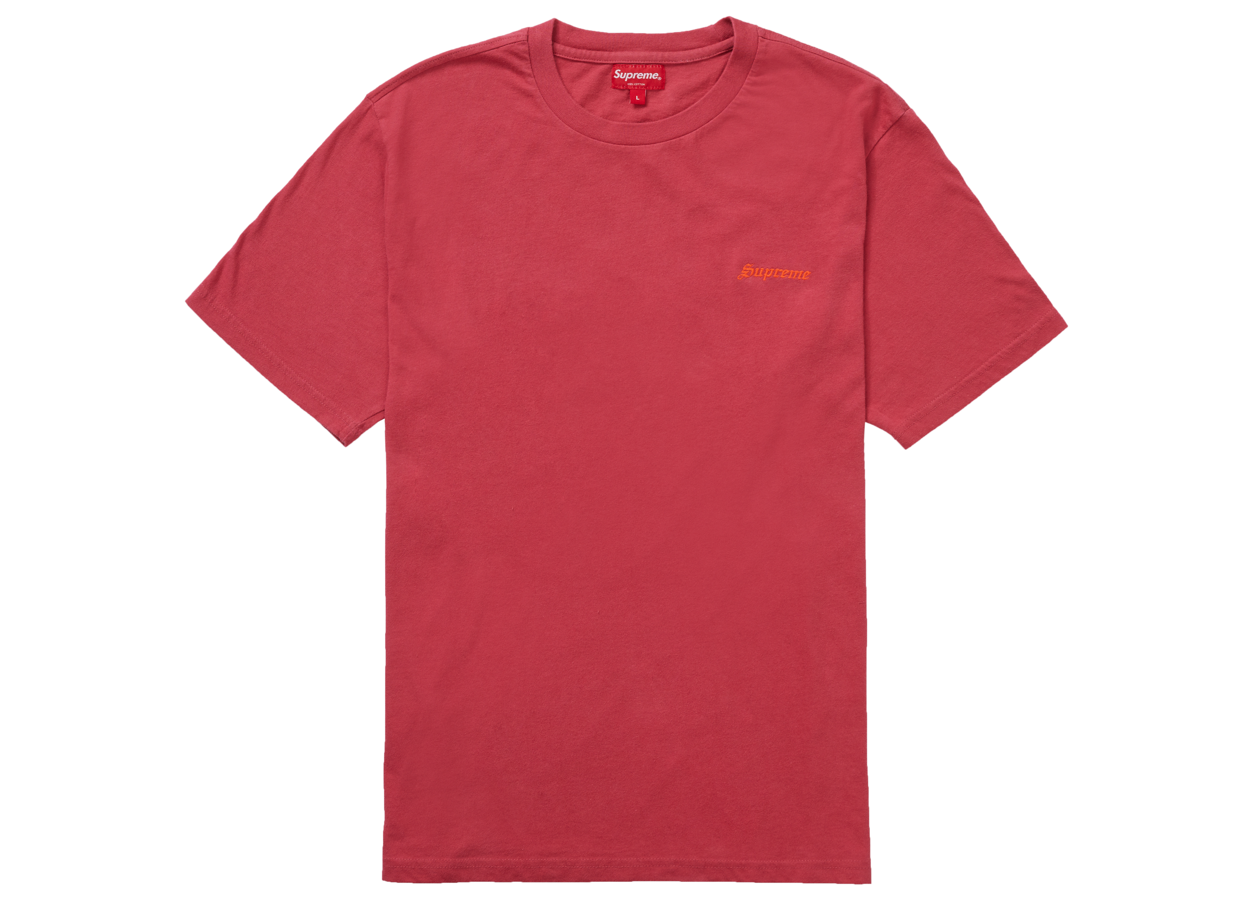 Supreme Washed S/S Tee Red Men's - FW20 - US