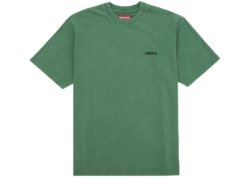 Supreme Washed S/S Top Green Men's - FW25 - US