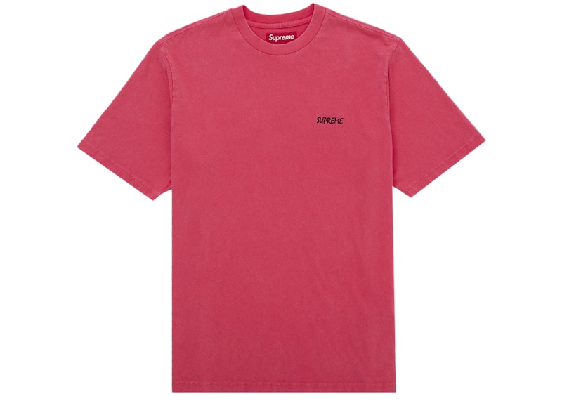 Supreme Washed S/S Top Red Men's - FW25 - US