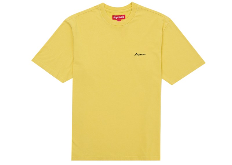 Supreme Washed S/S Top (SS26) Yellow