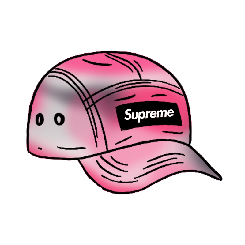 supreme pink camo hat