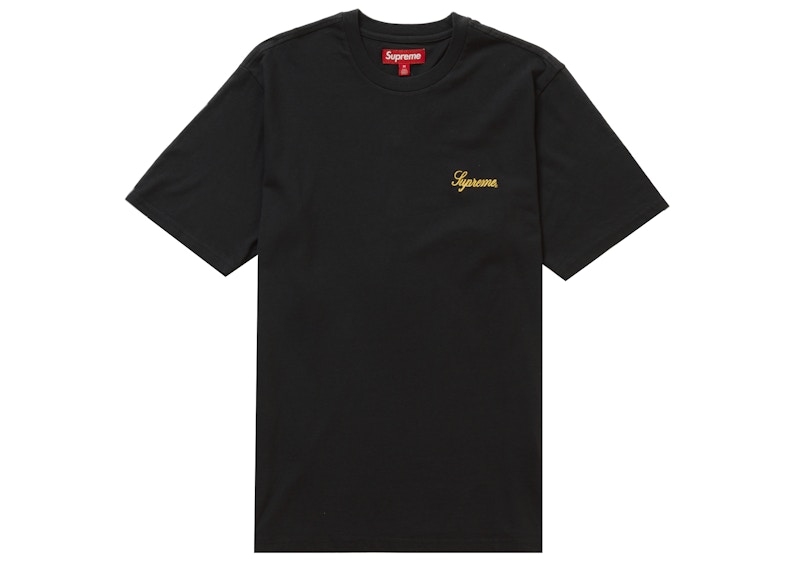 Supreme Washed Script S/S Top Black Men's - SS23 - US