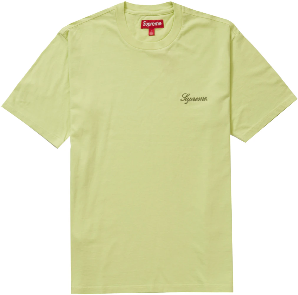 Supreme Washed Script S/S Top (FW23) Lime Men's - FW23 - US