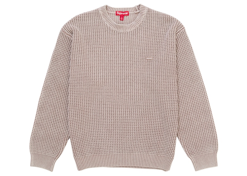 Supreme Washed Small Box Waffle Sweater Light Brown メンズ - SS26 - JP