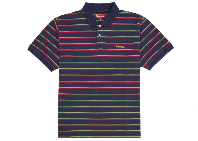 トップス Supreme Washed Stripe Polo Supreme Washed Stripe Polo Black Men's - SS26 - GB