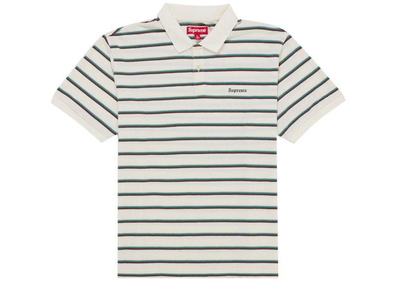 トップス Supreme Washed Stripe Polo XL Supreme Washed Stripe Polo White メンズ - SS26 - JP