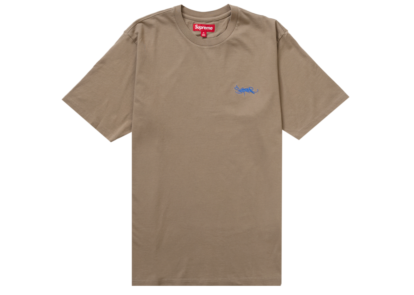 Supreme Washed Tag S/S Top Dusty Olive Men's - SS24 - US
