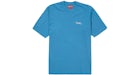 Supreme Etiqueta Lavada S/S Top Light Azul real