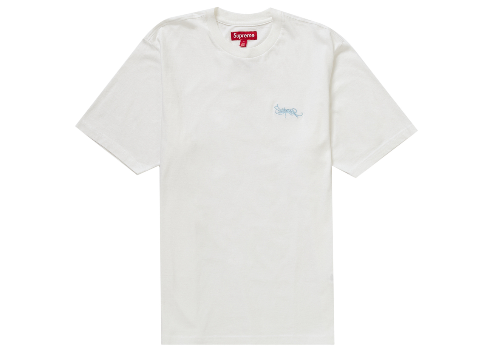 Supreme Washed Tag S/S Top White Men's - SS24 - US