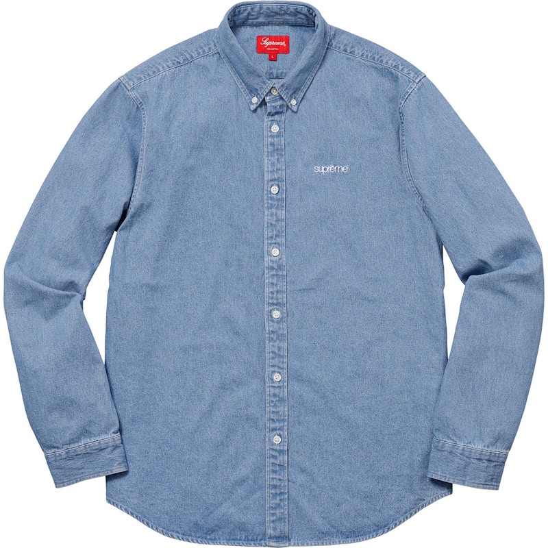 Supreme Washed Twill Shirt White Men's - SS18 - US