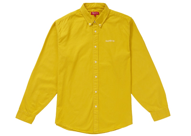 Supreme Washed Twill Shirt Light Mustard Men's - SS19 - US