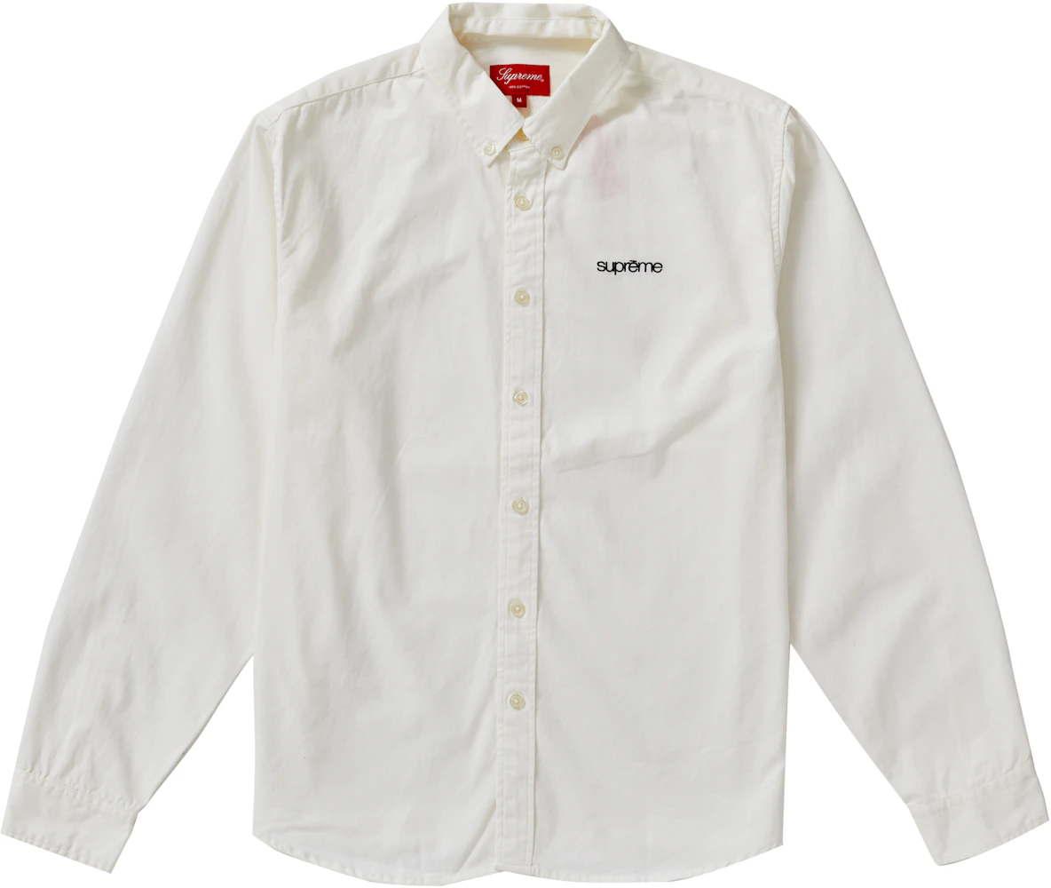 Supreme Washed Twill Shirt (SS19) White Men's - SS19 - US
