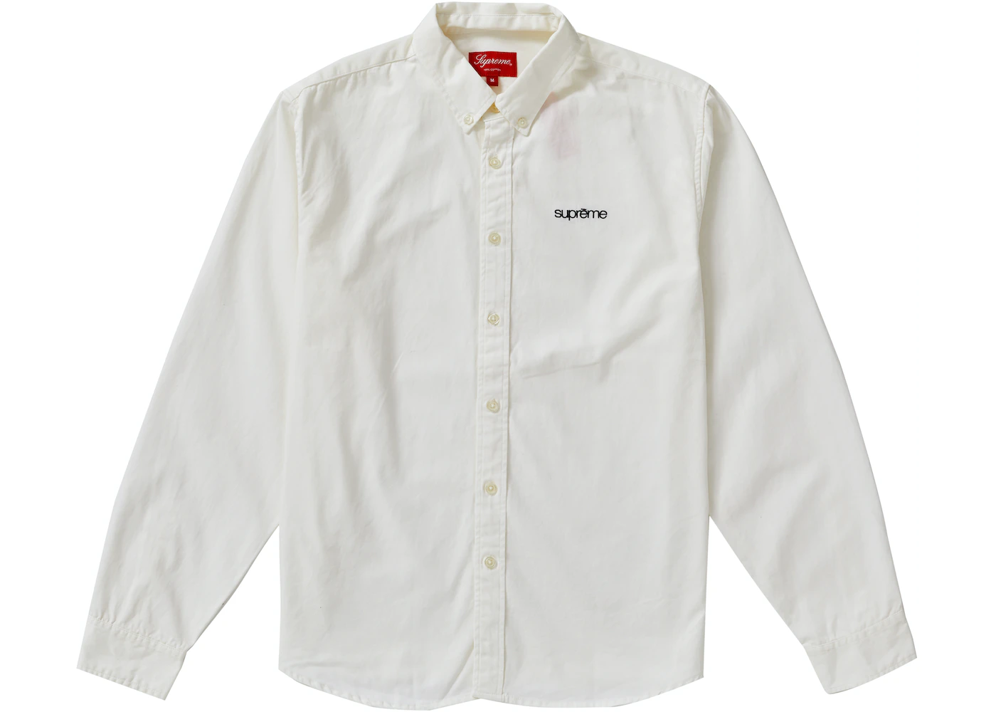 Supreme Washed Twill Shirt (SS19) White - SS19 Men's - US