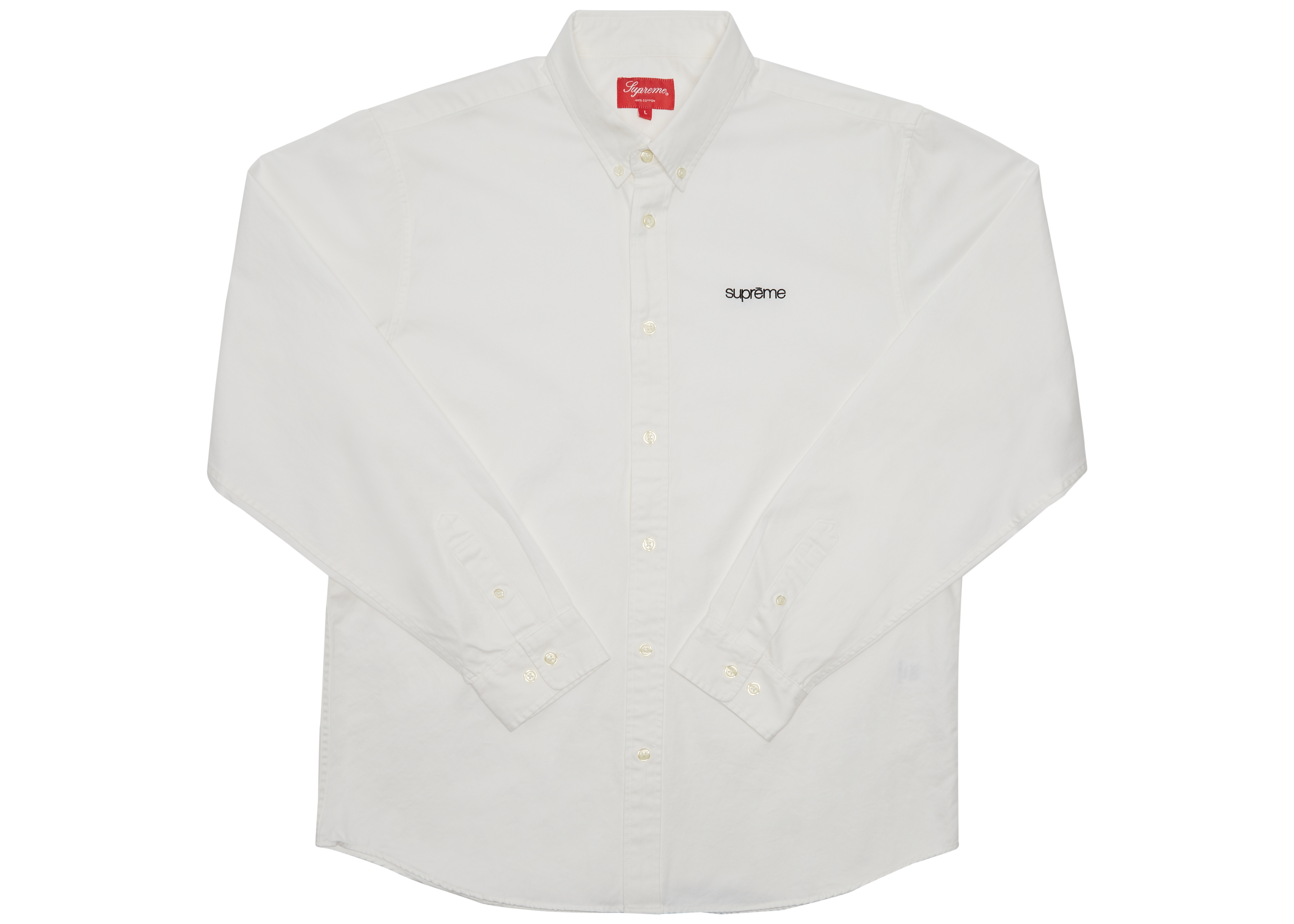 Supreme Nike Cotton Twill Shirt White Men's - SS21 - US