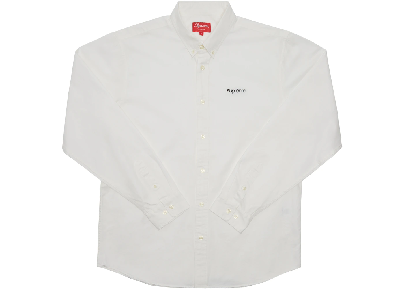 Supreme Washed Twill Shirt White Men's - SS18 - US
