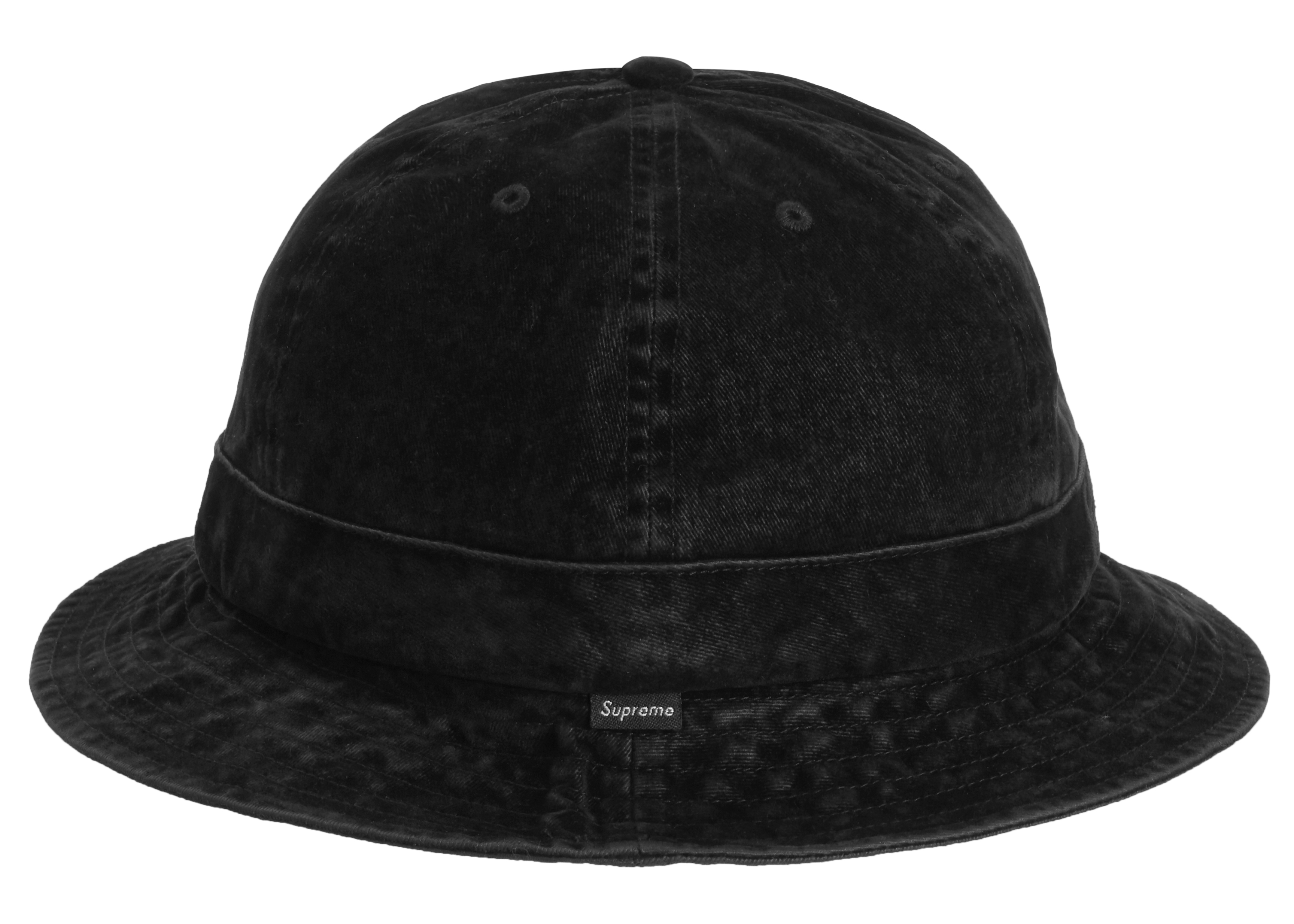 Supreme Washed Velvet Bell Hat Black
