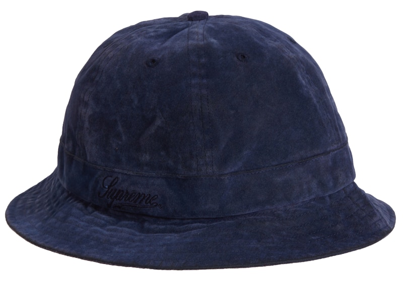 Supreme Washed Velvet Bell Hat Navy - FW19 - US