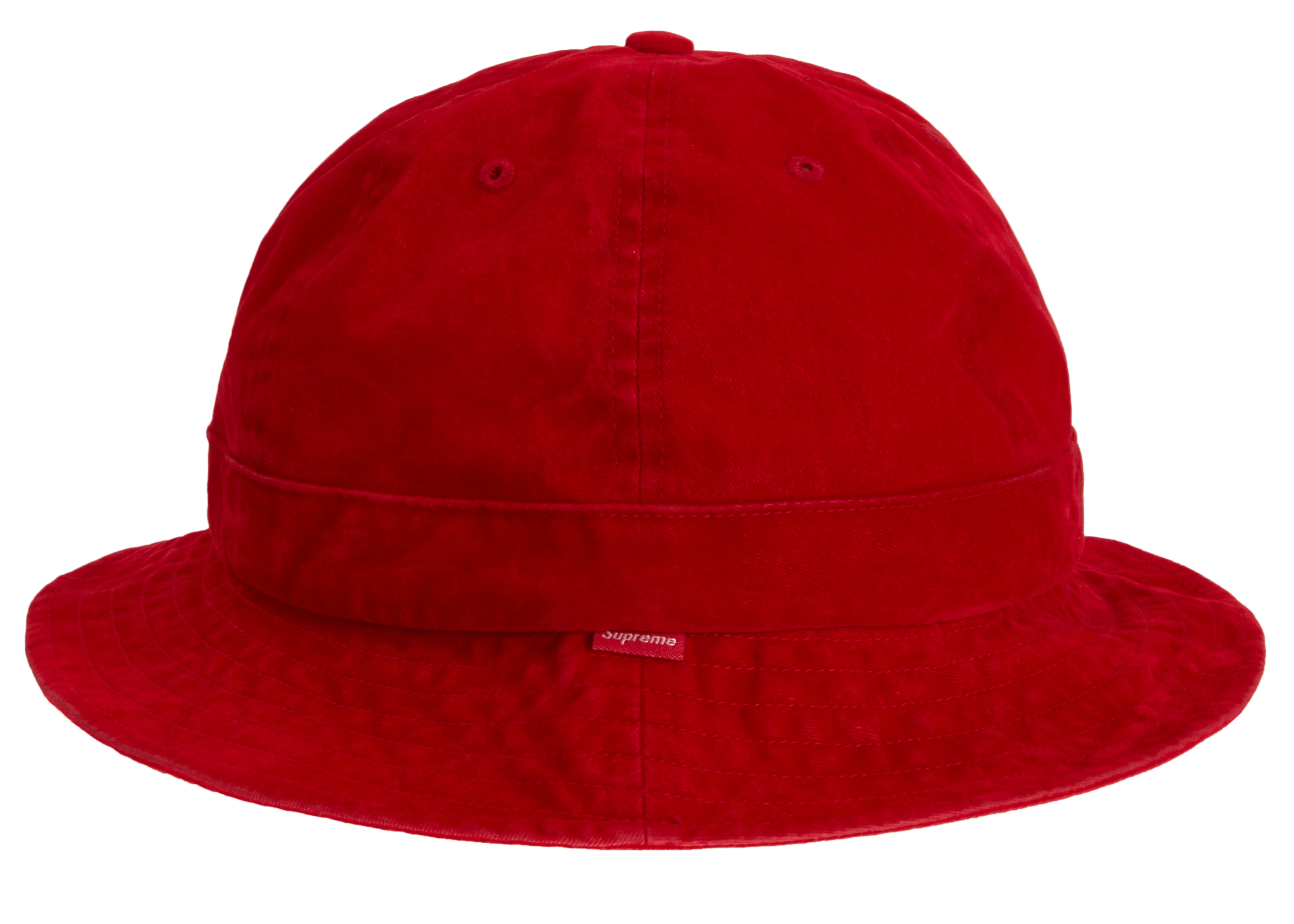 Supreme Washed Velvet Bell Hat Red - FW19 - JP