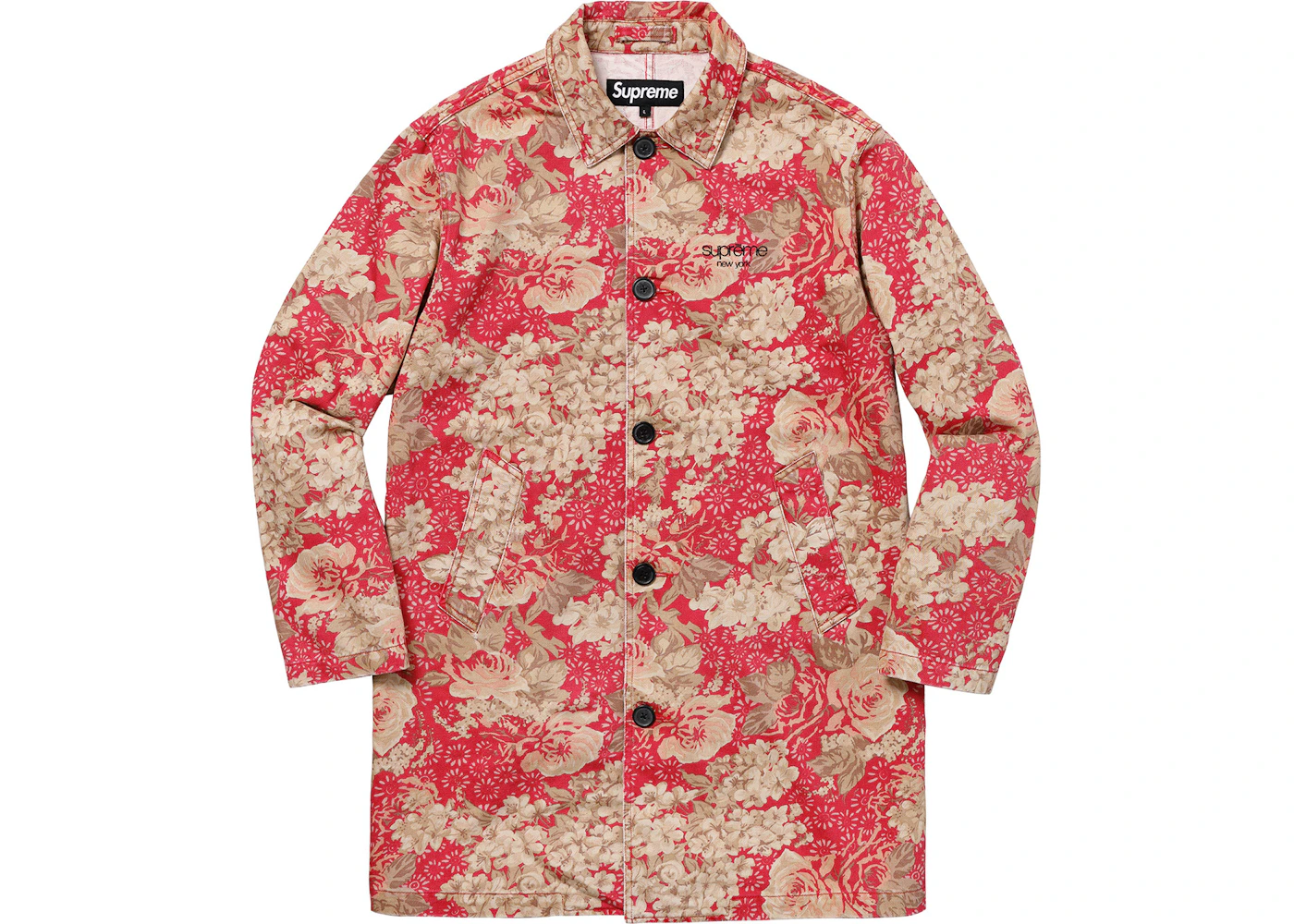 Supreme Washed Work Trench Coat Floral Men's - SS18 - US