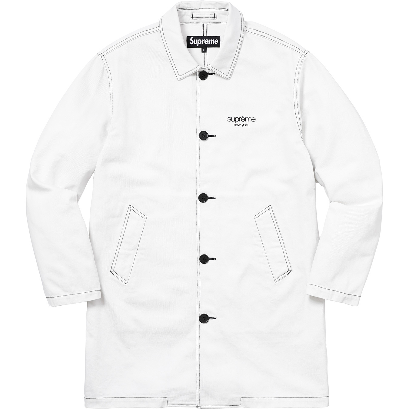 Supreme Washed Work Trench Coat White Men's - SS18 - US