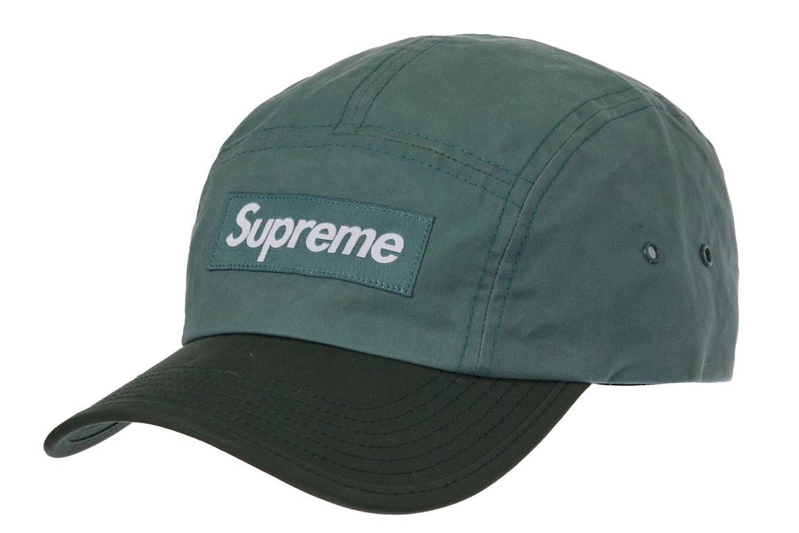 Pre-owned Supreme Waxed Cotton Camp Cap Green